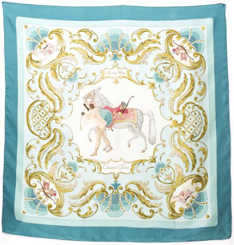 hermes seidentuch pferdemotiv|Hermès Paris silk scarf Cheval Turc by Christiane Vauzelles Vintage.